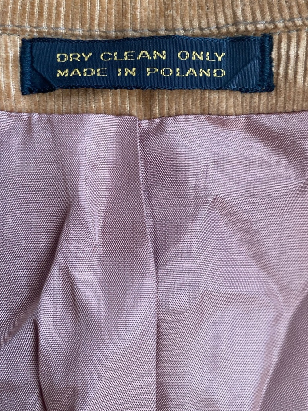 Vintage Europe Craft Jacket Mens Brown Corduroy 70s look Button - Picture 3 of 6
